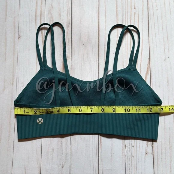 Lululemon Like a Cloud Ribbed Bra *Light Support, B/C Cup Storm Teal Size 6 - Picture 9 of 10